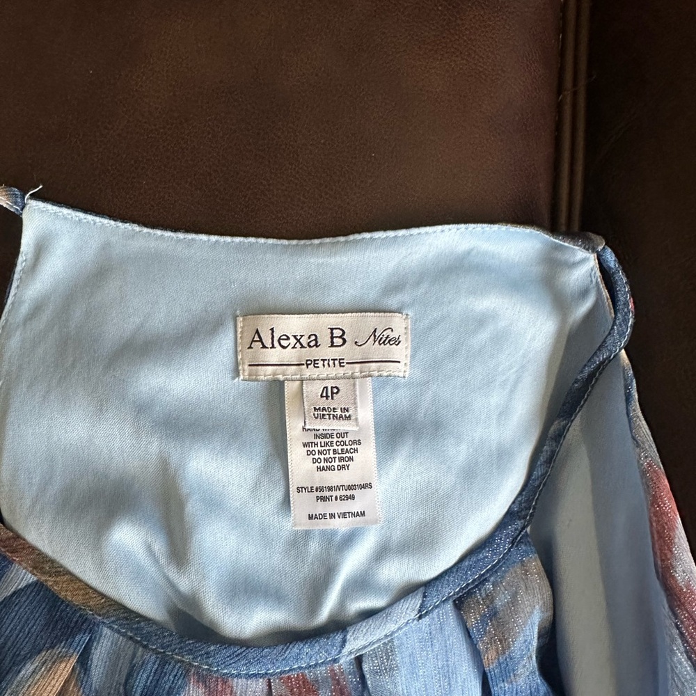 Alexa B Nites Women's Elegant Blue Midi Dress